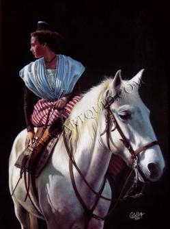Arlesienne a cheval